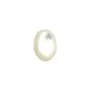 Cabochão oval branco de madrepérola 4x6mm x 2pcs