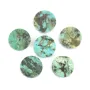 Cabochão redondo e plano de turquesa africana 8mm x 2pcs