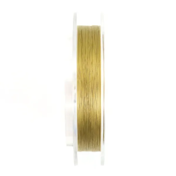 Stahldraht 7-fach ummantelt Nylon vergoldet 0.18mm x 100m