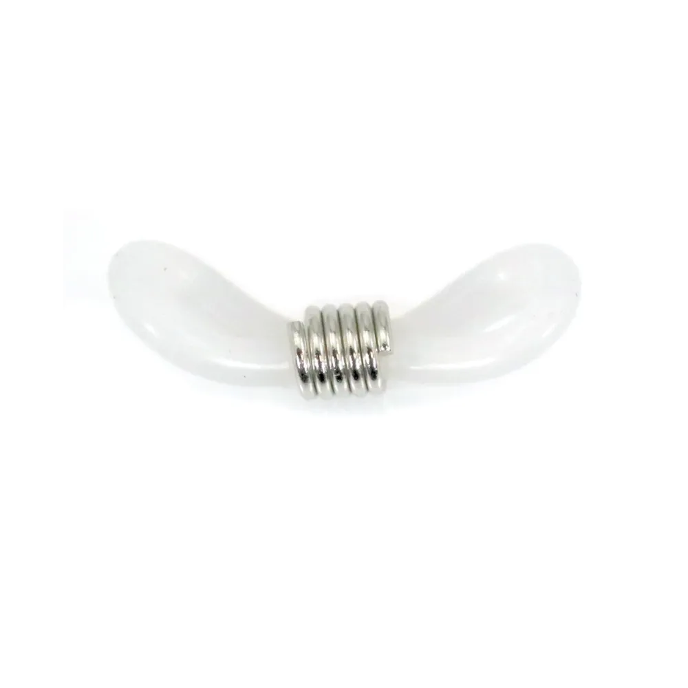 Attache Lunette silicone argenté x 4pcs