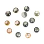 Cabochon rotondo di madreperla grigia 3 mm x 2 pezzi