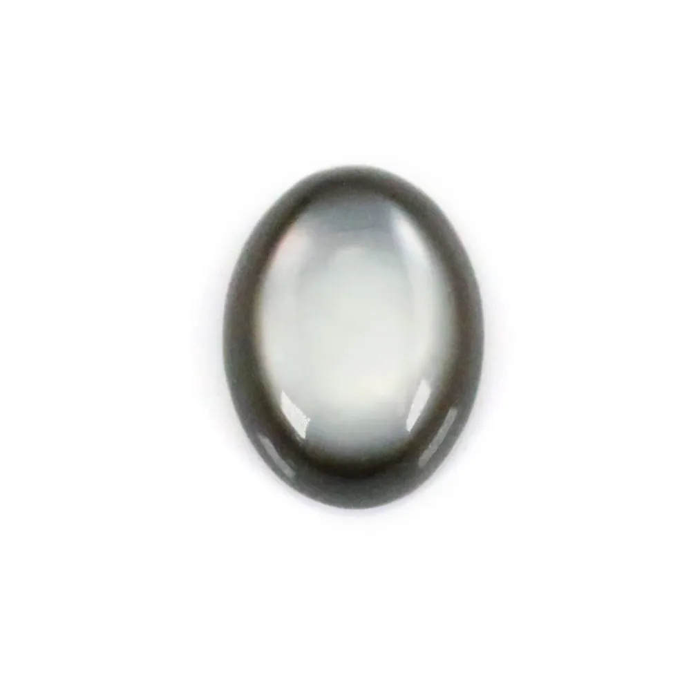 Cabochon Perlmutt grau oval 6x8mm x 1pc