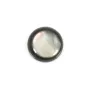 Cabochão redondo de madrepérola cinzenta 8 mm x 1 unidade