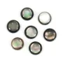 Cabochão redondo de madrepérola cinzenta 8 mm x 1 unidade