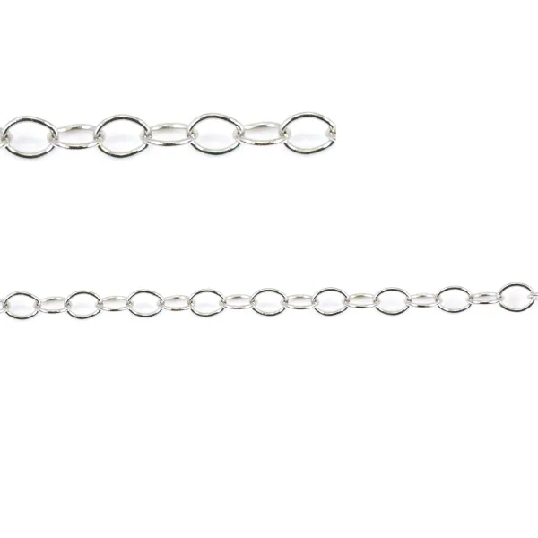 Chaîne argent 925 massif gourmette plate 1.8x0.75mm x 50cm