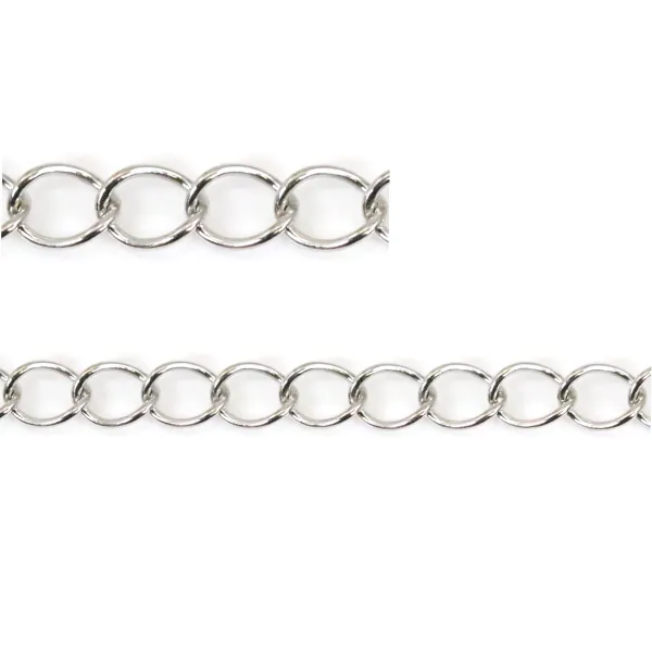 925 rhodium sterling silver chain 3.5mm* 4.5mm x 50cm