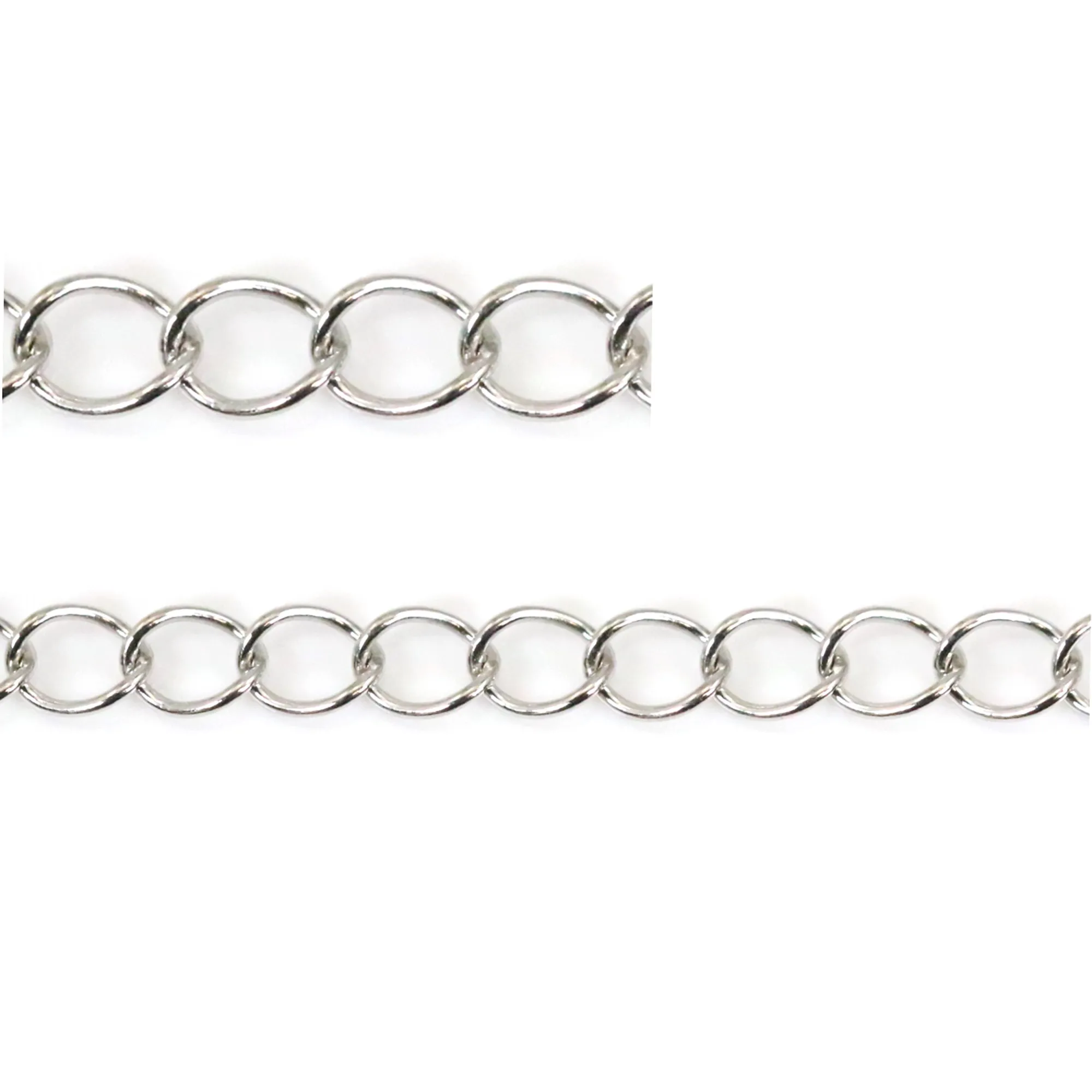 Bracelet Maille Jaseron Large En Argent 925 Rhodié - Garanti Sans Nickel - Neuf Avec étiquettes