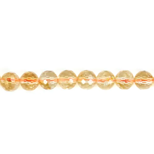 Citrine Ronde Facette 6mm x 40cm