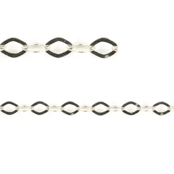 Chaîne argent 925 forçat losange 4x5.6mm x 50cm