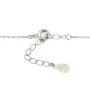 Chaîne en argent 925 rhodié  maille ovale & zirconium pour perle semi percé x 40cm