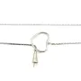 Chaîne en argent 925 rhodié maille carré pour perle semi percé x 45cm