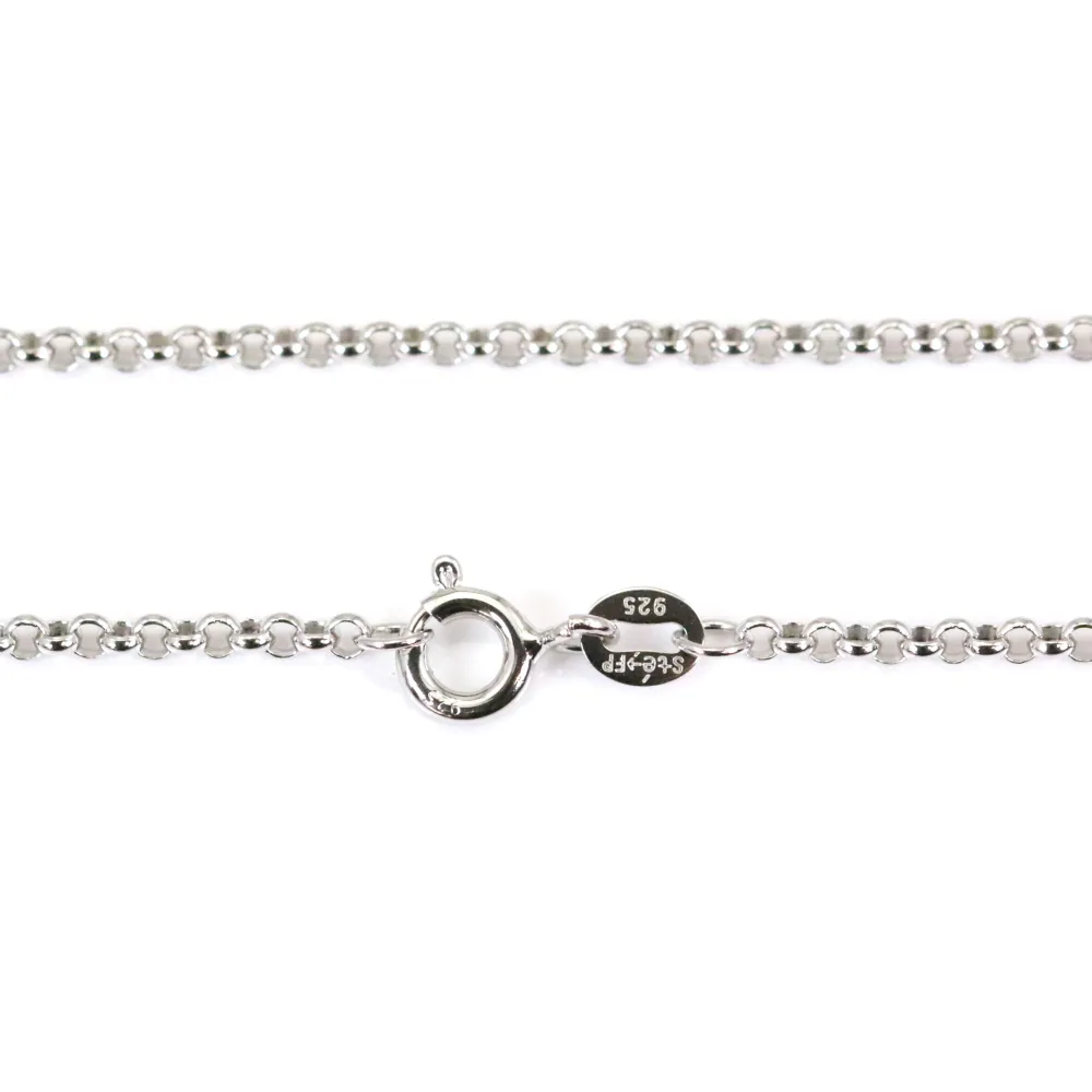 Chaîne maille jaseron rond 2mm en argent 925 x 40cm