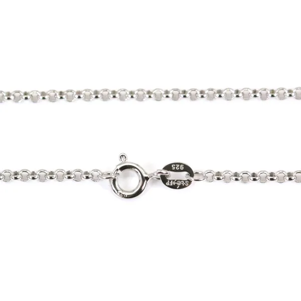 Chaîne maille jaseron rond 2mm en argent 925 x 40cm