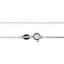 Chaîne maille carré 0.7mm en Argent 925 rhodié x 45cm