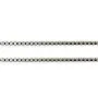 Chaîne maille carré 0.7mm en Argent 925 rhodié x 40cm