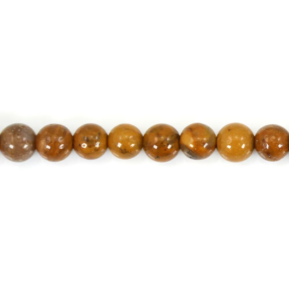 Jaspe jaune rond 4mm x 40cm