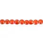 Agate rouge rond plat facetté 4mm x 40cm