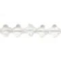 Cristal de Roche trèfle facetté 10mm x 1pc