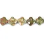 Unakite trèfle facetté 10mm x 1pc