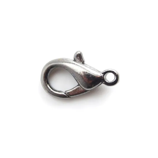 Fermoir mousqueton ,noir , 11.7mm x 1pc