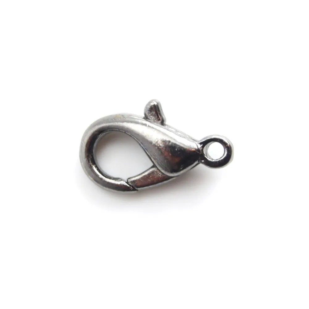 Fermoir mousqueton ,noir , 11.7mm x 1pc