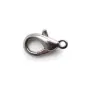 Fermoir mousqueton ,noir , 11.7mm x 1pc