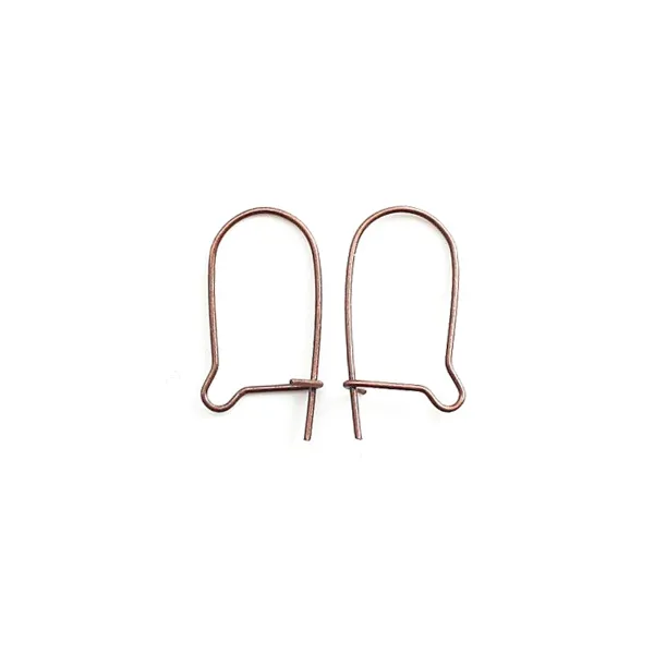 Dormeuse en fil cuivre 18mm x 8.5mm  x 8pcs