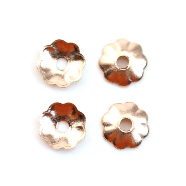 Gold filled rosé 14 carats coupelle en fleur 3x0.76mm x 12pcs