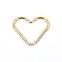 14k gold filled flat heart shaped spacers 15mm x 1pc