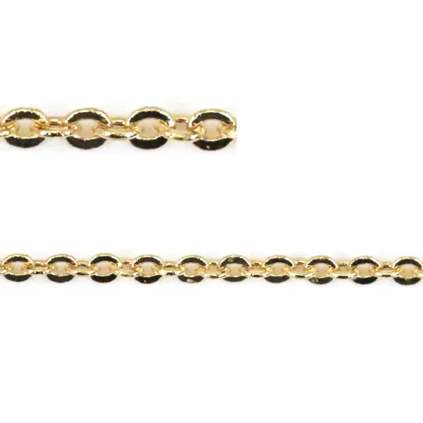 Chain oval stitch golden flash1.7x2.0mm x 1M