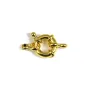 Golden tone spring ring clasp 10mm  x 1pc 
