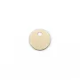 Breloque médaille à graver 1côté en gold-filled, 4mm x 2pcs