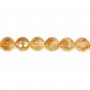 Citrine Faceted Round 8mm x 40cm
