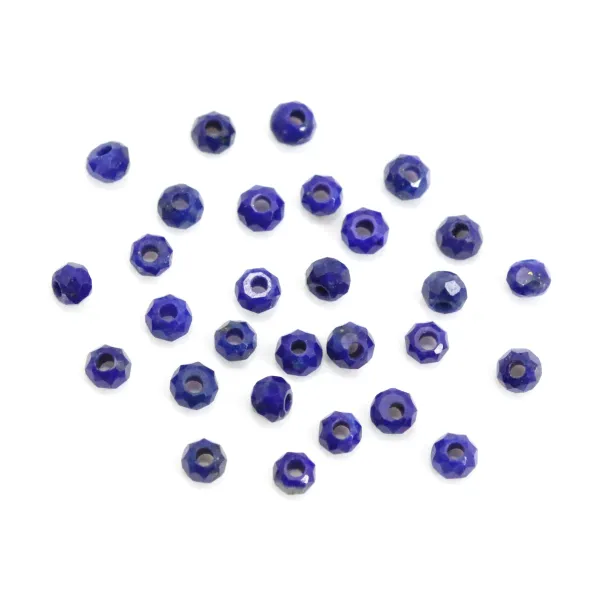 Lapis lazuli faceted rondelle 2x2.5mm x 40cm