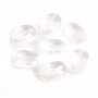 Rose quartz faceted rectangle 8x12mm x 1pc