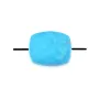 Turquoise reconstituée rectangulaire facette 8x10mm x 1pc 
