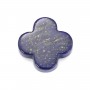 Lapis lazuli blue, in clover shaped, 18mm x 1pc