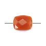 Cornaline rectangulaire facette 8x10mm x 1pc 