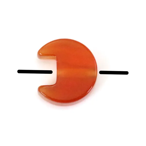 Agate rouge croix 22x30mm x 40cm