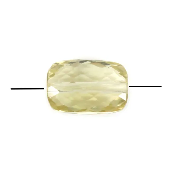 Citrine rectangle facette 8x12mm x 1pc
