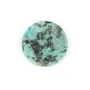 Cabochão redondo e plano de turquesa africana 8mm x 2pcs