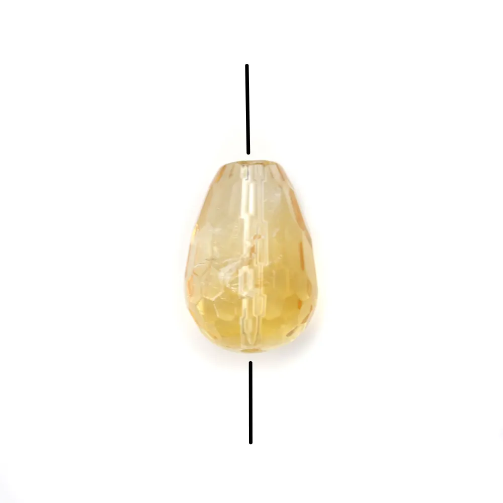 Citrine goutte facette 10x14mm x 40cm