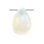 Pierre de lune goutte plate facette x 2pcs