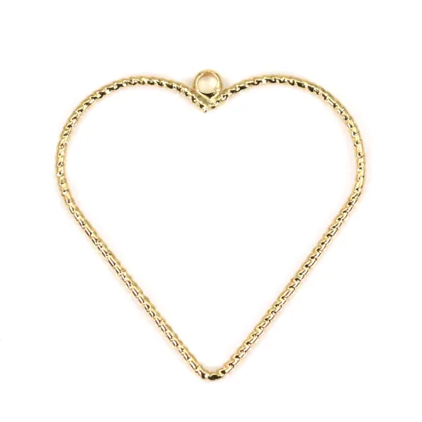 Breloque en forme de coeur , de taille 1x30mm x 2pcs