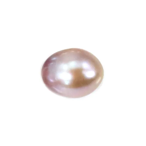 Perle de culture d'eau douce, semi-percée, mauve, poire, 7-7.5mm  x 1pc