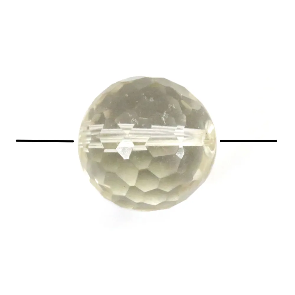 Quartz lemon jaune, de forme ronde facetté, 16mm x 2pcs