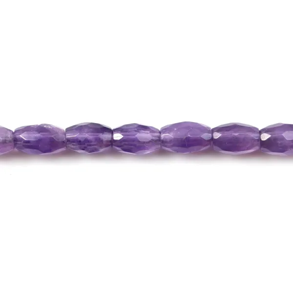 Améthyste Tonnelet Facette 4x6mm x 40cm