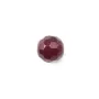 Agate teinté fushia ronde facette 8mm x 40cm