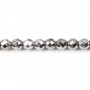Hematite silvery round faceted 2mm x 10 pcs