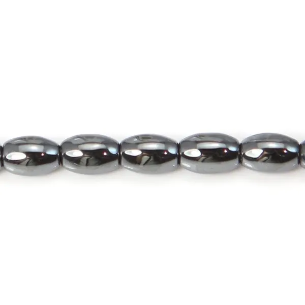 Hématite tonnelet 3x5mm x 10pcs
